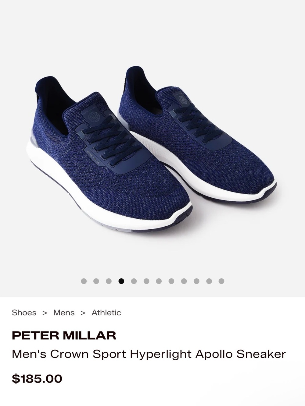 Peter Millar Navy Knit Slip-On Sneaker